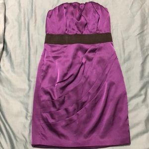 Purple Strapless Dress